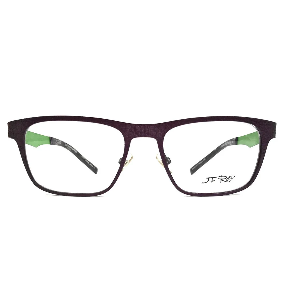 J.F. Rey Eyeglasses Frames JF2599 7342 Purple Green Textured Ribbed 53-18-130